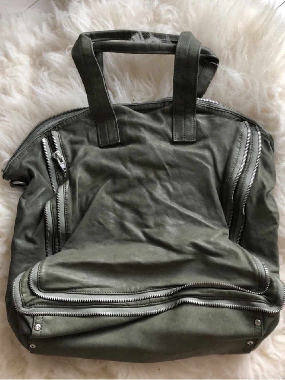 Alexander Wang Lambskin Trudy Zip Around Leather Tote Bag - Picture 1 of 9